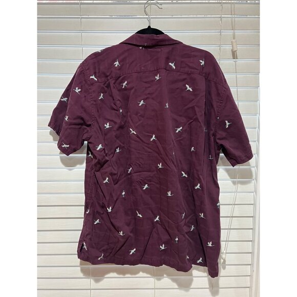 Tori Richard Bird Print‎ Short Sleeve Button Up Shirt - Size XL - Picture 4 of 4
